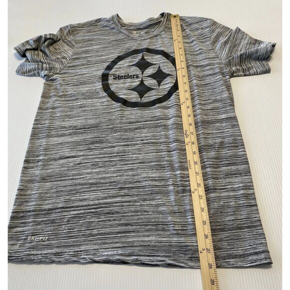 Pittsburgh Steelers Nike Dri-Fit Adult T-Shirt Size Med NFL On Field Gray - Picture 3 of 11